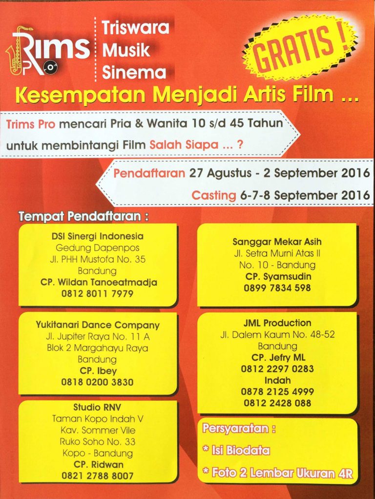 Kesempatan Menjadi Artis Film